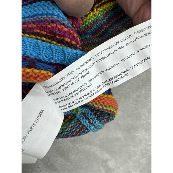 All Things Mochi Lana Wrap Top in Multi Rainbow Crop Sweater Knit Size XS - Picture 10 of 12